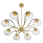Modway Hanna 8-Light Chandelier - Clear/Gold-LED Compatible