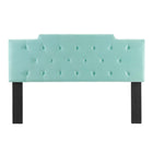 Modway Juliet Tufted Performance Velvet King/California King Headboard - Mint-Diamond Button Tufting