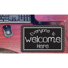 Ashley Productions Smart Poly Computer Mouse Pad - Everyone is Welcome Here - BW Dots - 6 Pack-Use in the classroom, home or office