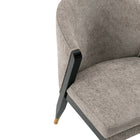 Manhattan Comfort Ola 21.46" Modern Chenille Upholstered Dining Chair - Stone - Set of 2-Unique Modern Back Legs that Extend to the Top Back Frame