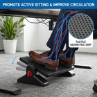 ShoppingAll Ergonomic Height Adjustable Under Desk Footrest with Angle Adjustment - Black-6