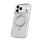 TUFF8 Glide360 Mag Case for iPhone 17 Pro Max - Clear-360° Rotating Stand: Built-in stand that rotates to multiple angles for hands-free phone use