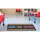 Ashley Productions The Original Fun Mat Mat Runner - 15.5" x 47" - Learn - Lead - Succeed - Crayon Composition-Slip-Resistant and Durable: Heavy-duty rubber backing ensures safety and durability, perfect for high-traffic areas.