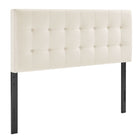 Modway Lily Stain-Resistant Performance Velvet King Size Headboard - Alabaster-Stain-Resistant Performance Velvet Upholstery