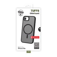 TUFF8 iPhone 17e/16e GlideGuard Mag Rugged Case - Smoke Black-Shockproof Layer: The air tight shockproof layer adds extra protection from accidental drops - tested to MIL-STD to 8FT