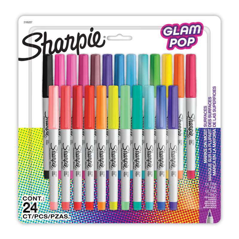 Sharpie Permanent Markers Ultra Fine Point Assorted Colours
