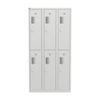 Ceha NH Series 2-Tier Locker with Front Hole Vents - Bank of 3 - Light Grey-Commercial-grade durability for heavy daily use
