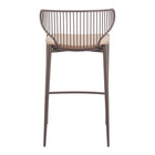 Zuo Silues Counter Stool - Taupe/Brown - Set of 2-3 year limited warranty