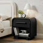 Modway Bellamy Curved 1-Drawer Nightstand - Black Oak-Rounded Silhouette