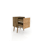 Manhattan Comfort Liberty 2.0 Nightstand, Rustic Brown/3D Brown (204AMC97)-Perfect for Storage or Display items.