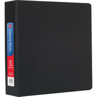 Staples Heavy-Duty Binder with D-Rings - 2" - Black-One-Touch Rings open and close with ease