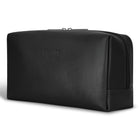 Champs Onyx Leather Toiletry Bag - Black-Made of Genuine Cowhide Leather