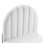 Modway Isla Channel Tufted Upholstered Fabric Dining Side Chair - Black/White-9