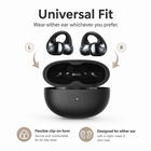 Rwan Clip Open-Ear Earbuds - Black-Beige finish offers a soft, modern appearance