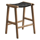 Modway Saoirse Faux Leather Wood Counter Stool - Walnut Black - Set of 2-6