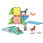 Magna-Tiles Puppy Park 27-Piece Magnetic Construction Set-Superior Quality: MAGNA-TILES pieces are made from food-grade, non-toxic MABS plastic that are free from BPAs, phthalates, and latex. Our magnets are selected with kids in mind, letting them easily pull apart tiles for safe, frustration-free building