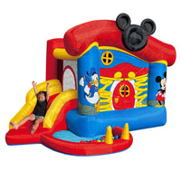 Funormous Bounce House With Water Slide - Mickey Mouse-Includes a bounce area and slide in one inflatable unit to keep children entertained for hours