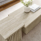 Modway Render Nesting Coffee Tables - Travertine - Set of 2-Square Accent Table