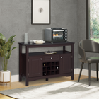HOMCOM 46" Sideboard Buffet Cabinet with Built-in Wine Rack & Drawer - Espresso-The lower wine rack offers a compact solution to store your wine collection