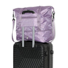 Nicci Travel Weekender Duffel Expandable Bag - Light Purple-Side snap fastenings