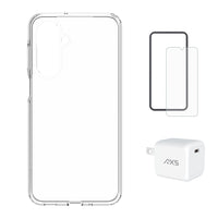 AXS Starter Kit - Ultra Clear Case, Screen Protector and 30W Charger for Samsung Galaxy A17-Drop-tested, scratch resistant phone case with shock absorbing air pockets 