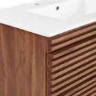 Modway Render 36" Wall-Mount Bathroom Vanity - Walnut/White-Wall-Mount Design