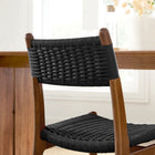 Modway Wynn Rope and Wood Dining Side Chairs - Walnut/Black - 2 Pack-5