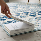 Modway Reflect Giada Abstract Diamond Moroccan Trellis Indoor/Outdoor Area Rug - 5 ft W x 8 ft L - Ivory/Blue-100% Polypropylene Sisal