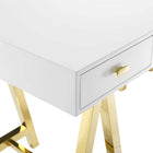 Modway Jettison 55" Office Desk - Gold White-8