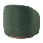 Modway Holland Swivel Chenille Fabric Armchair - Pine-Non-Marking Glides