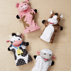 Melissa & Doug Farm Friends Hand Puppets - Set of 4-8