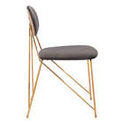 Zuo Georges Dining Chair - Grey/Gold - Set of 2-3 year limited warranty