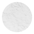 Modway Verne 40" Artificial Marble Dining Table - Gold White-Non-Marking Foot Ring