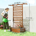 Outsunny Raised Garden Bed - Orange-Use the upper part to hang flower pots and decorations for your garden
