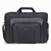 Nextech 17.3" Business Briefcase with Strap - Black-15.6" Laptop Compartment 