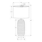 Monarch Specialties 28" H Transitional Table Lamp - Cream Resin / Ivory / Cream Shade-Attached with a 5ft transparent cord, place this versatile accent lamp on any end or side table, a nightstand or bedside table for a fashionable lighting source