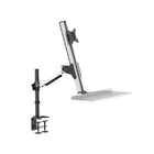 ShoppingAll Height Adjustable Standing Desk Converter Monitor Riser - 25" - White-Ergonomic viewing, your way – Included VESA mount (75×75 & 100×100) supports single screen up to 32 inch with tilt, swivel, rotation, and height positioning for eye-level alignment