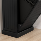 HOMCOM 10 Gallon Tilt Out Trash Sideboard Buffet Cabinet with Hidden Bin & Drawer - Black-Colour: Black