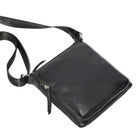 Nicci Ladies Crossbody Bag with Front Zipper Pocket - Black-Front zipper pocket
