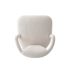 Manhattan Comfort Palmer 22.8" Mid-Century Modern Tweed Upholstered Dining Armchair - Ivory-30 Day Limited Manufacturer's Warranty