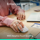 Logitech Mobi Fold Ultra-Portable Travel Mouse - Off-White-Quick charging: Stays powered for up to 1 month on full charge; lasts up to 22 hours from a 1-minute charge; charge with a USB-C cable (not included)