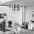 Modway Tapestry Stainless Steel Chandelier - Silver-Fits six E26 40W Bulbs (not included), Maximum Wattage: 40W
