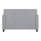 Flash Furniture HERCULES Diplomat Series Grey Leather Loveseat-Flared Arms