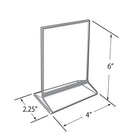 Azar Desktop/Countertop Top/Side Loading Acrylic Card Holder - Clear - 10 Pack (152792-BLK-10PK)-4