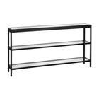 Hudson&Canal Alexis 55"W Console Table - Blackened Bronze-A modern contemporary design for your entryway, living room, den, and more