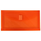 JAM Paper #10 Plastic Envelopes with VELCRO Brand Closure, 1 Expansion, 5.25 x 10, Orange Poly, 24 Pack (921V1ORg)-Material: plastic