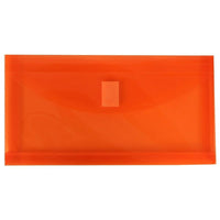 JAM Paper #10 Plastic Envelopes with VELCRO Brand Closure, 1 Expansion, 5.25 x 10, Orange Poly, 24 Pack (921V1ORg)-Material: plastic