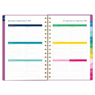 AT-A-GLANCE 2027 Emily Ley Simplified Small Weekly/ Monthly Planner - 8-1/2" x 6" - Pink Poly - Bilingual-One week per two page spread has ruled planning space and a section to check off completed tasks