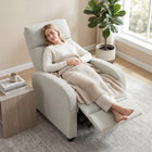 HOMCOM Push Back Recliner with Padded Seat for Home Theater - Cream White-Assembles in 15 minutes with easy, labeled parts