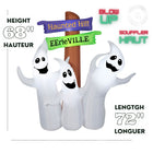 GEMMY Airblown Inflatable Halloween Ghost Trio Sign - 68" x 72"-For indoor and outdoor use